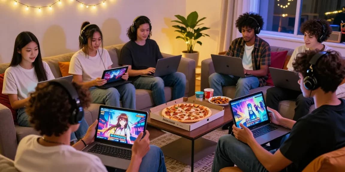 Players enjoying free hentai games in a cozy atmosphere with vibrant visuals and social engagement.