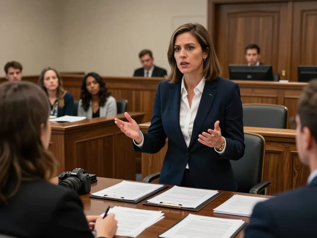 Tampa criminal defense lawyer passionately advocating in a courtroom