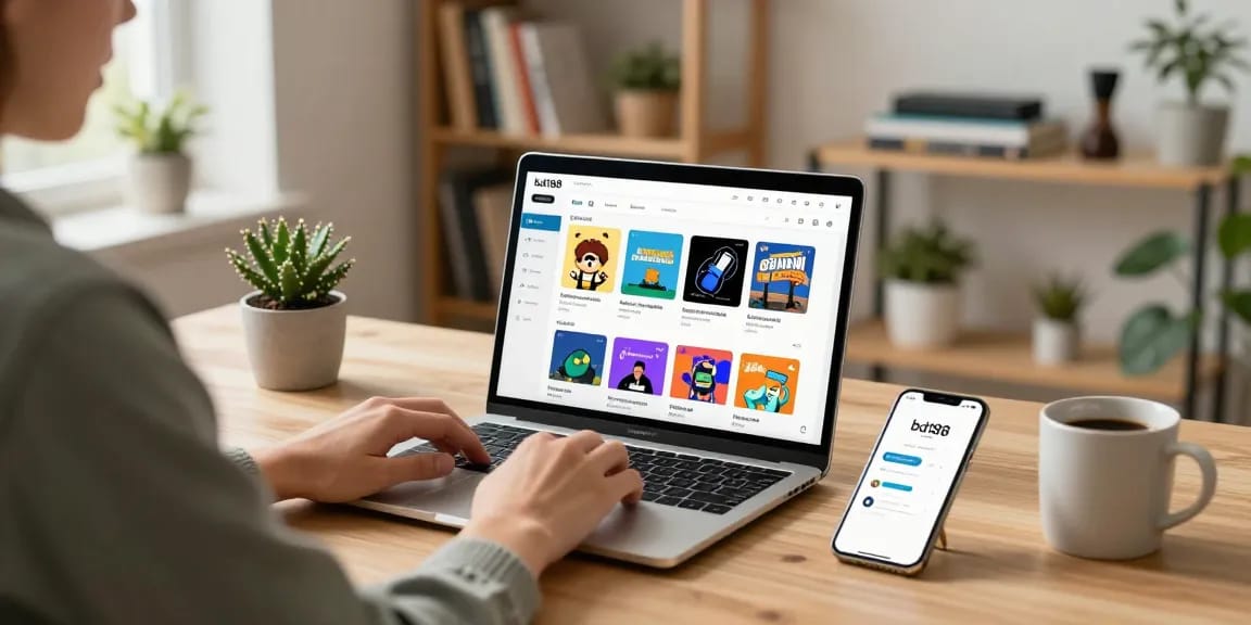 Ang bd188 platform na ginagamit ng tao sa pag-download ng mga app at laro mula sa kanilang home workspace.