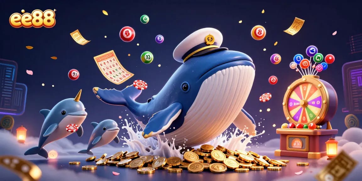 Experience thrilling wins at ee88 with a colorful casino scene featuring iconic gaming elements.