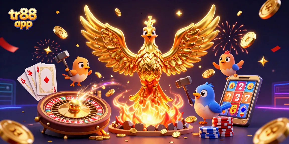 Experience the excitement of the tr88 app with vibrant casino elements and golden riches.