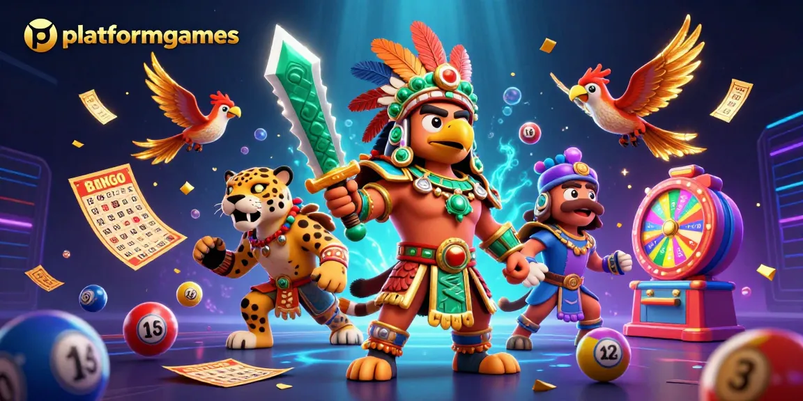 Experience excitement with platformgames in this vibrant casino-themed illustration.