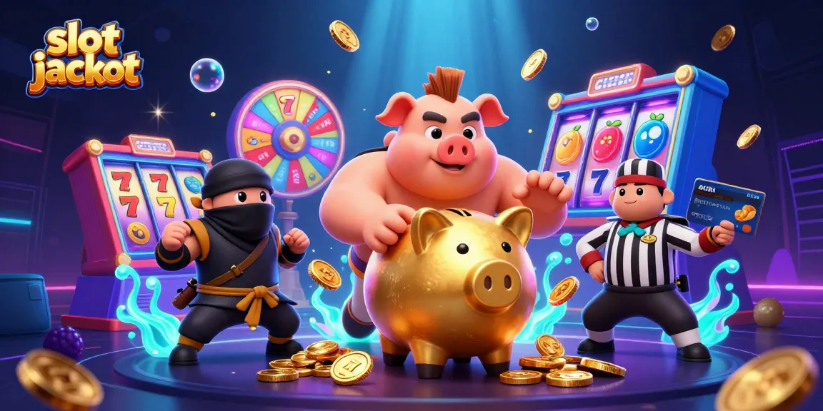 Experience the thrill of slot jackpot action with a dynamic illustration showcasing vibrant characters and casino elements.