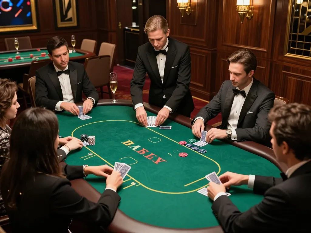 Players strategizing at a VIP poker table in a luxurious casino while enjoying a game of vipwin