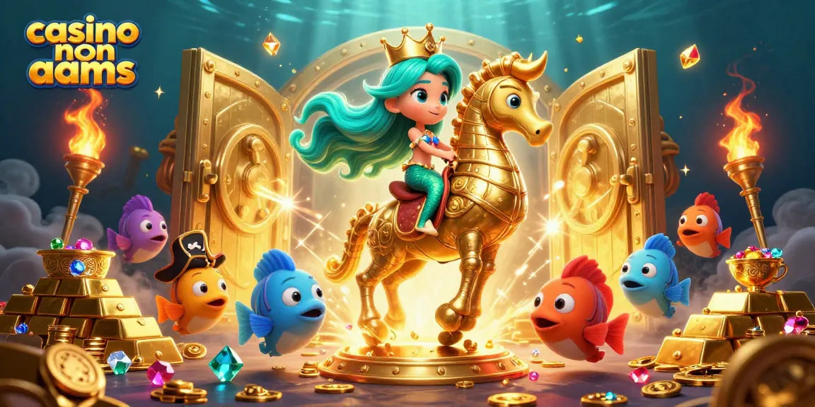 Giocatori esplorano i casino non AAMS, circondati da tesori e avventure subacquee.