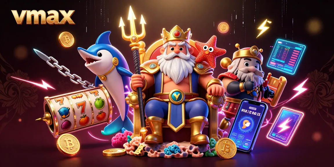 Experience vmax's exciting casino adventures with vibrant slot reels and crypto coins.