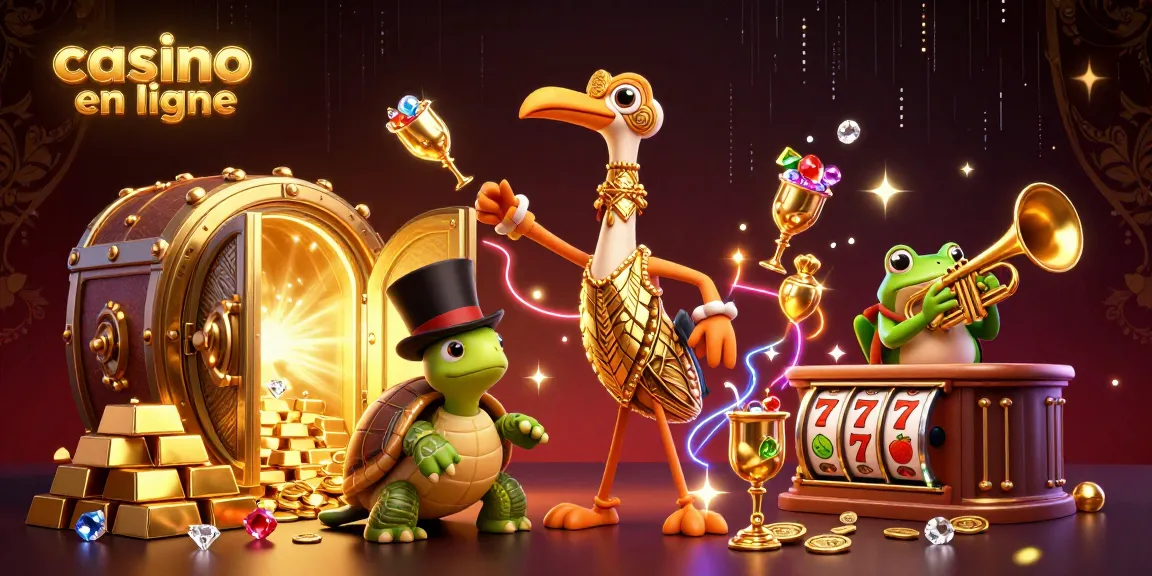 Casino en ligne : Découvrez l'animation colorée d'un crane art déco et d'une tortue en haut-de-forme.