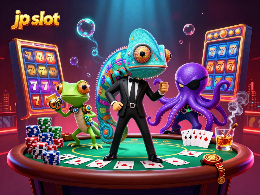 Spin the reels at jp slot for vibrant, dynamic gaming experiences featuring colorful 3D characters.
