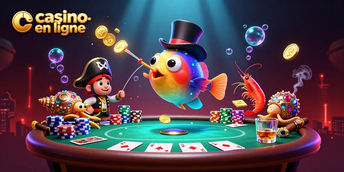 Atteindre des gains sur un casino en ligne vibrant avec un poisson-lampe, une crevette pirate et un escargot de mer.