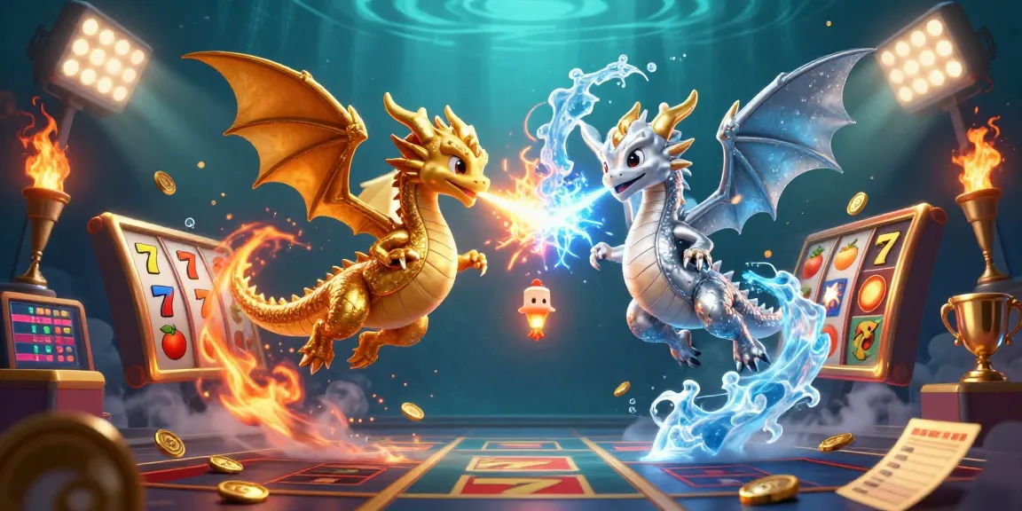 Menangkan jackpot dengan hasanahgoldthreads, simbol slot, dan pahlawan naga yang berjuang dalam permainan slot online.
