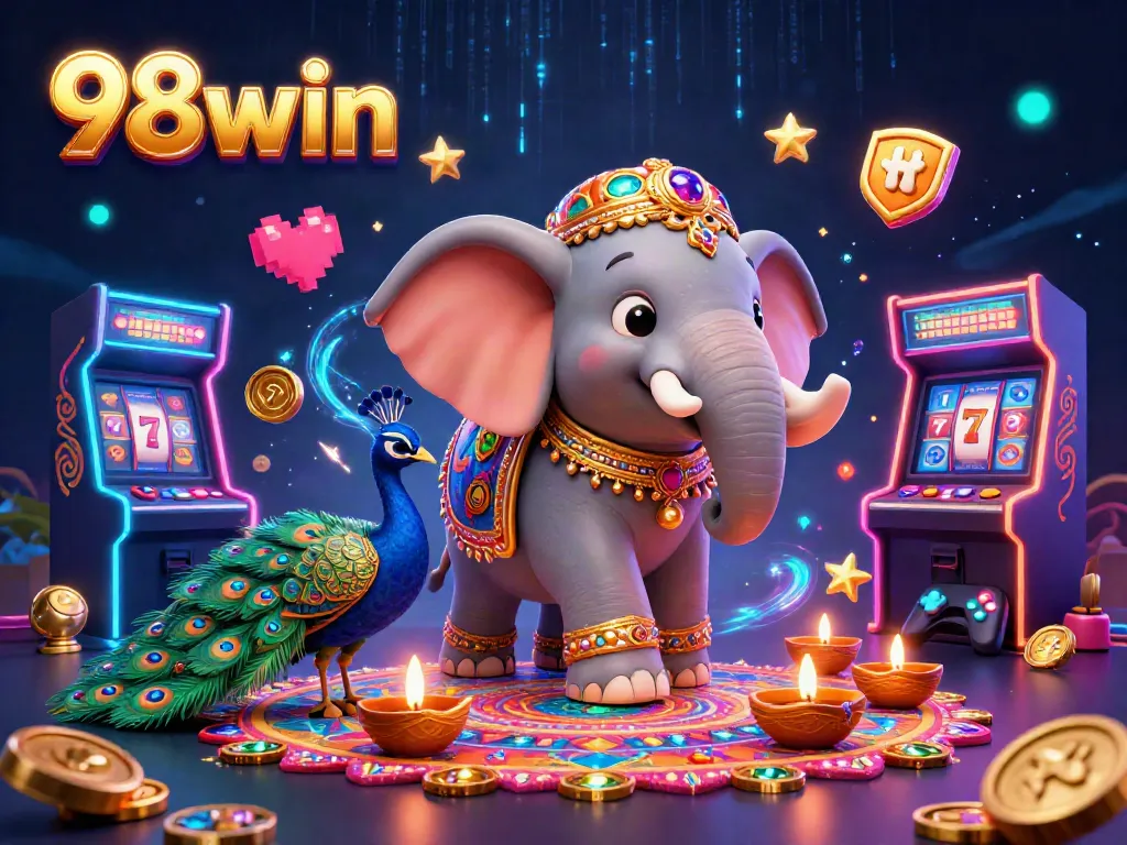 Engage with thrilling gameplay at 98win, featuring vibrant 3D graphics and dynamic casino elements.