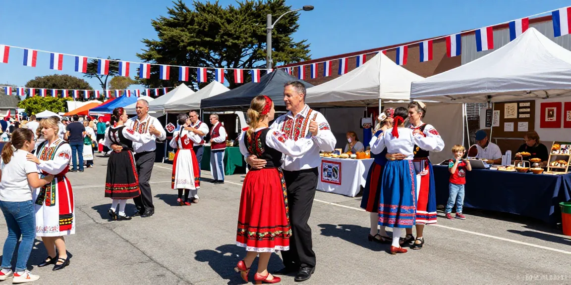Community gathering of Polish heritage celebrating culture at https://www.sfpol.com/ festival in San Francisco.