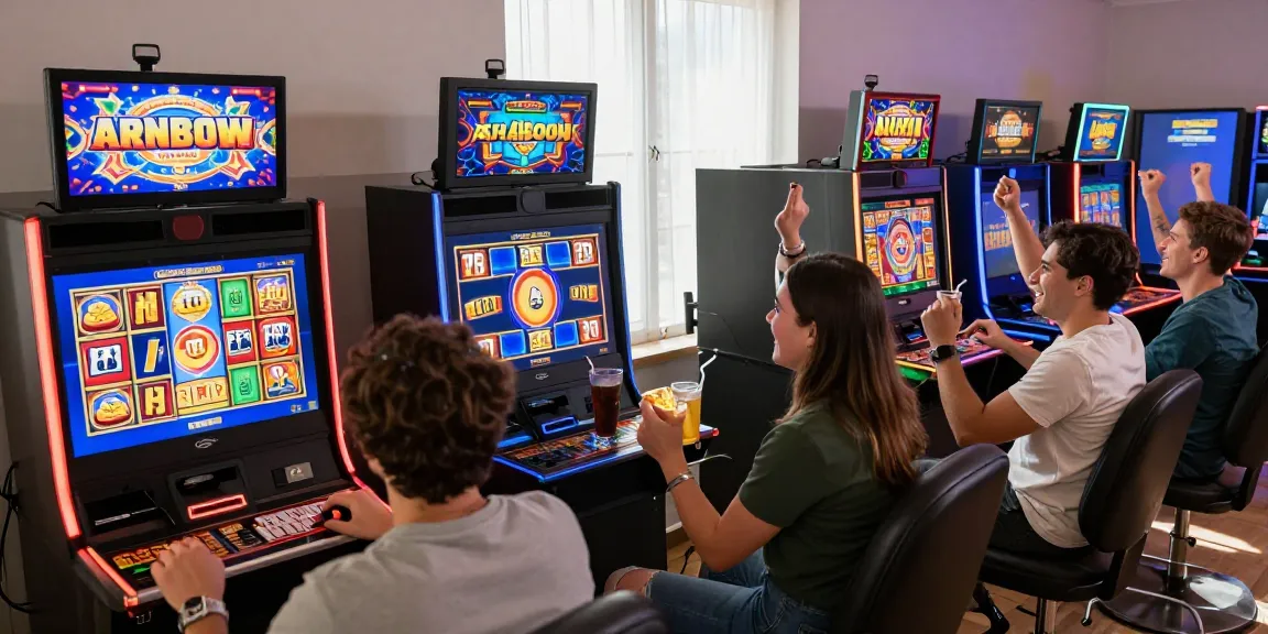 Pengalaman bermain cika4d yang seru dengan pemain menikmati permainan slot online di ruang modern.
