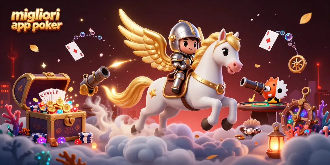 Giocando con le migliori app poker, un cavallo celestiale e un cavaliere affrontano il brivido del poker.