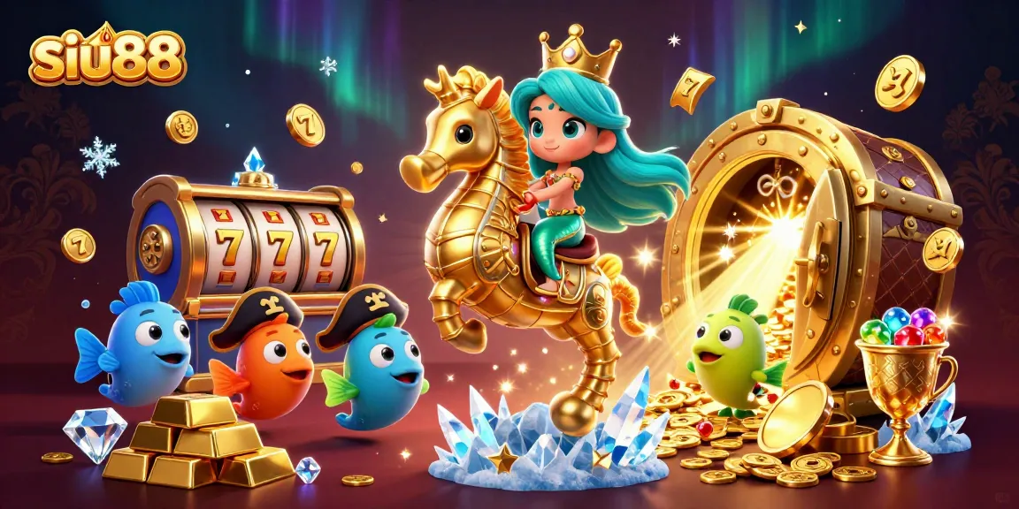 Splash into the excitement of SIU88 by experiencing golden treasures and colorful characters in a vibrant casino adventure.