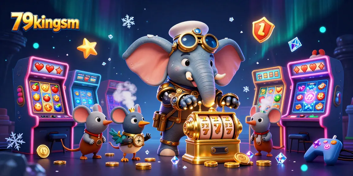 Engage with 79kingsm's thrilling slots, featuring golden machines and dynamic gaming elements.