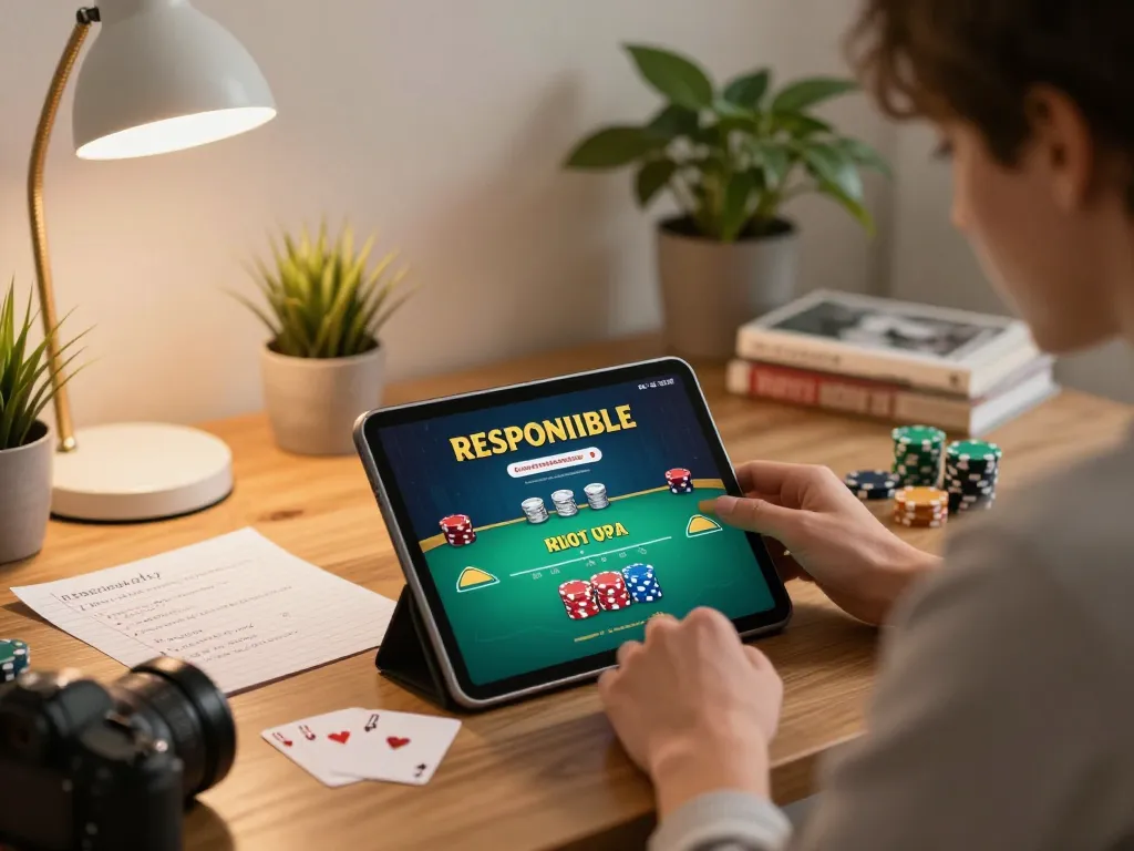 Permainan poker yang menarik di rokok88 ditampilkan di tablet, menekankan strategi dan perjudian yang bertanggung jawab
