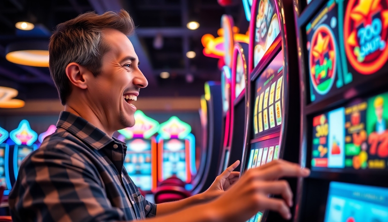 Menampilkan pengalaman bermain wortel21 di mesin slot dengan suasana kasino yang meriah.