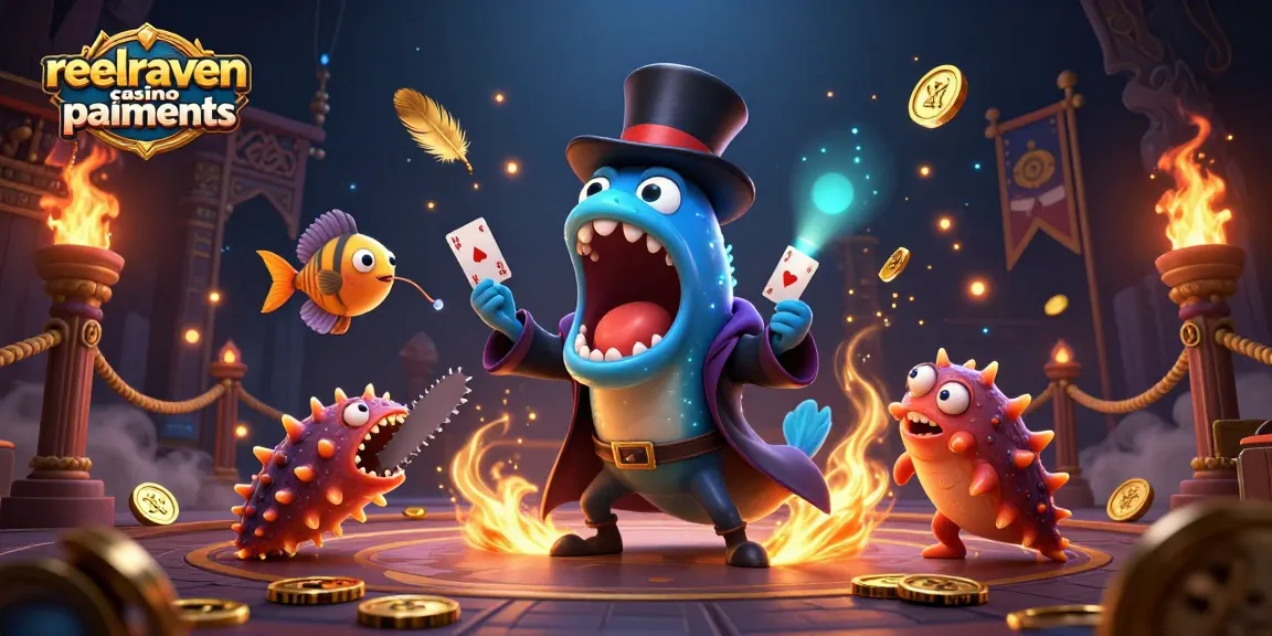 Reelraven casino paiements : illustration dynamique de moyens de paiement en casino.