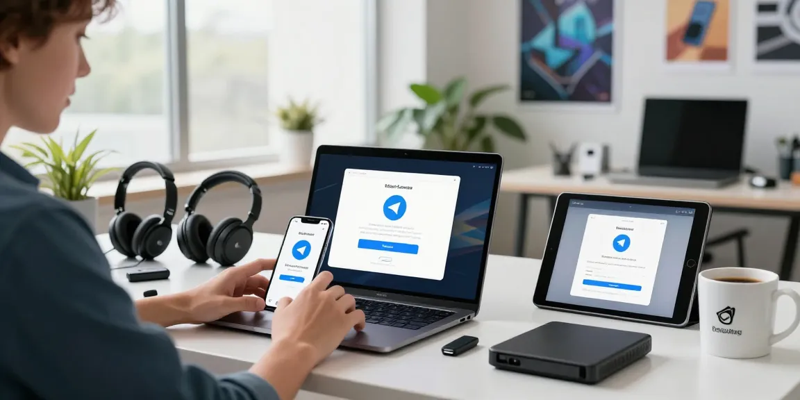 Step-by-step telegram china install guide process in a modern tech workspace