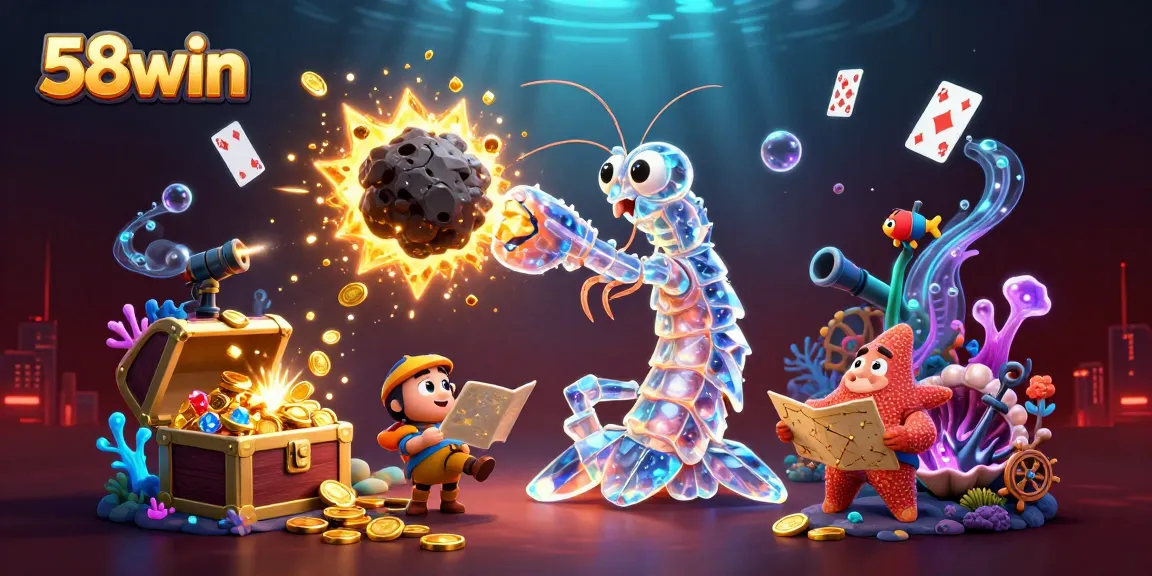 Engage in thrilling gameplay at 58win with vibrant gems and a thrilling underwater scene.