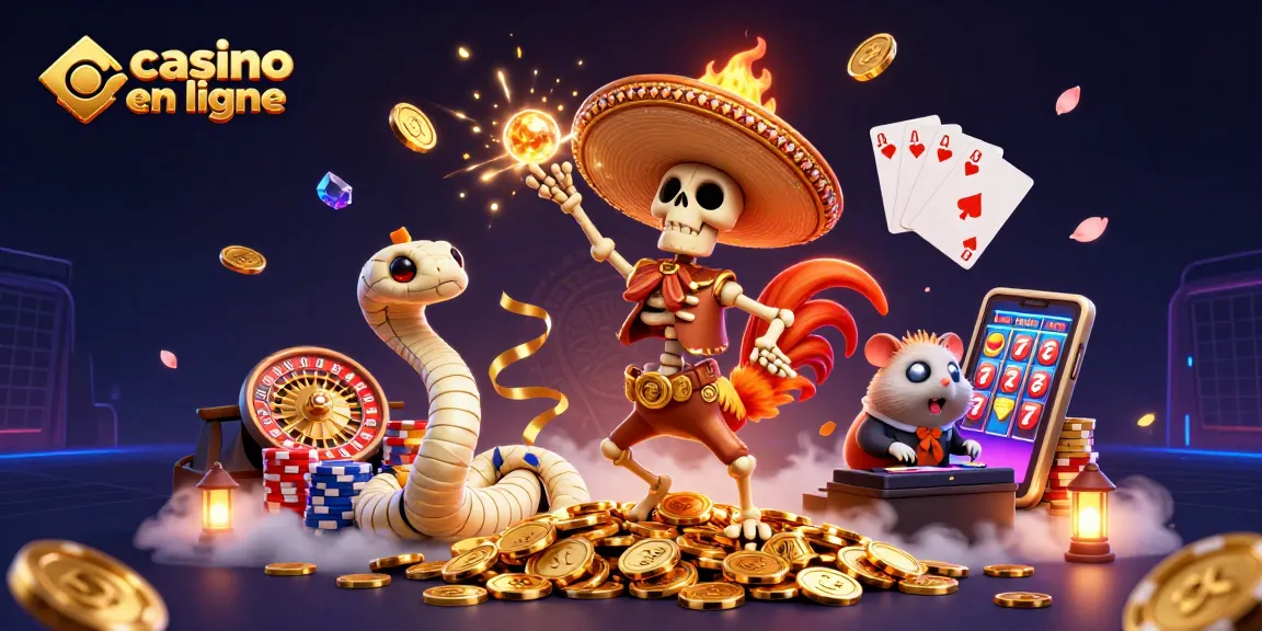 Jouez à casino en ligne avec une scène colorée d'animations festives et de personnages extraordinaires.