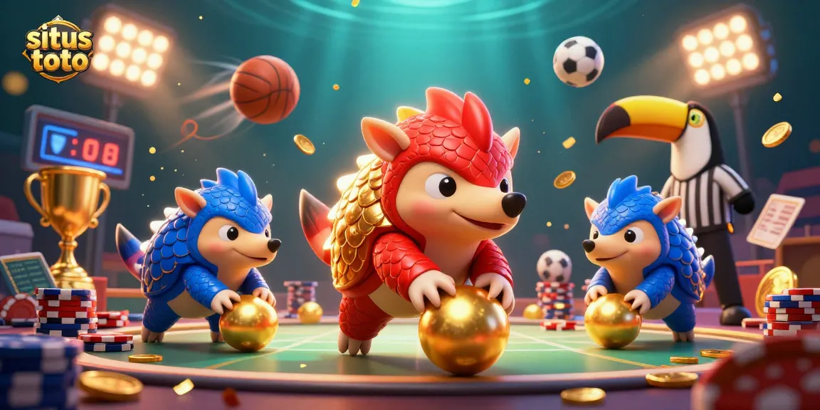 Menggulung bola emas di situs toto dengan pangolin bertanding dan tumpukan chip poker
