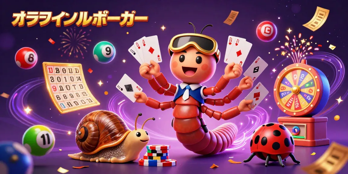 オンラインポーカーのゲームで、カラフルなボールやチップを使って賭けるシーン