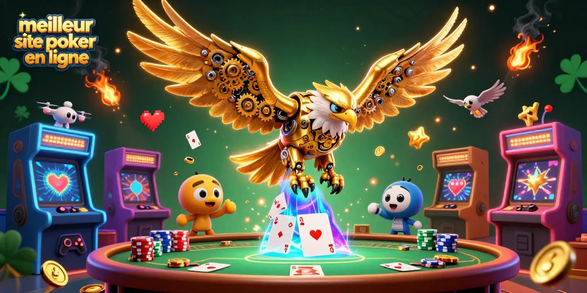 Jouer sur le meilleur site de poker en ligne avec un aigle cybernétique et des éléments de jeu riches