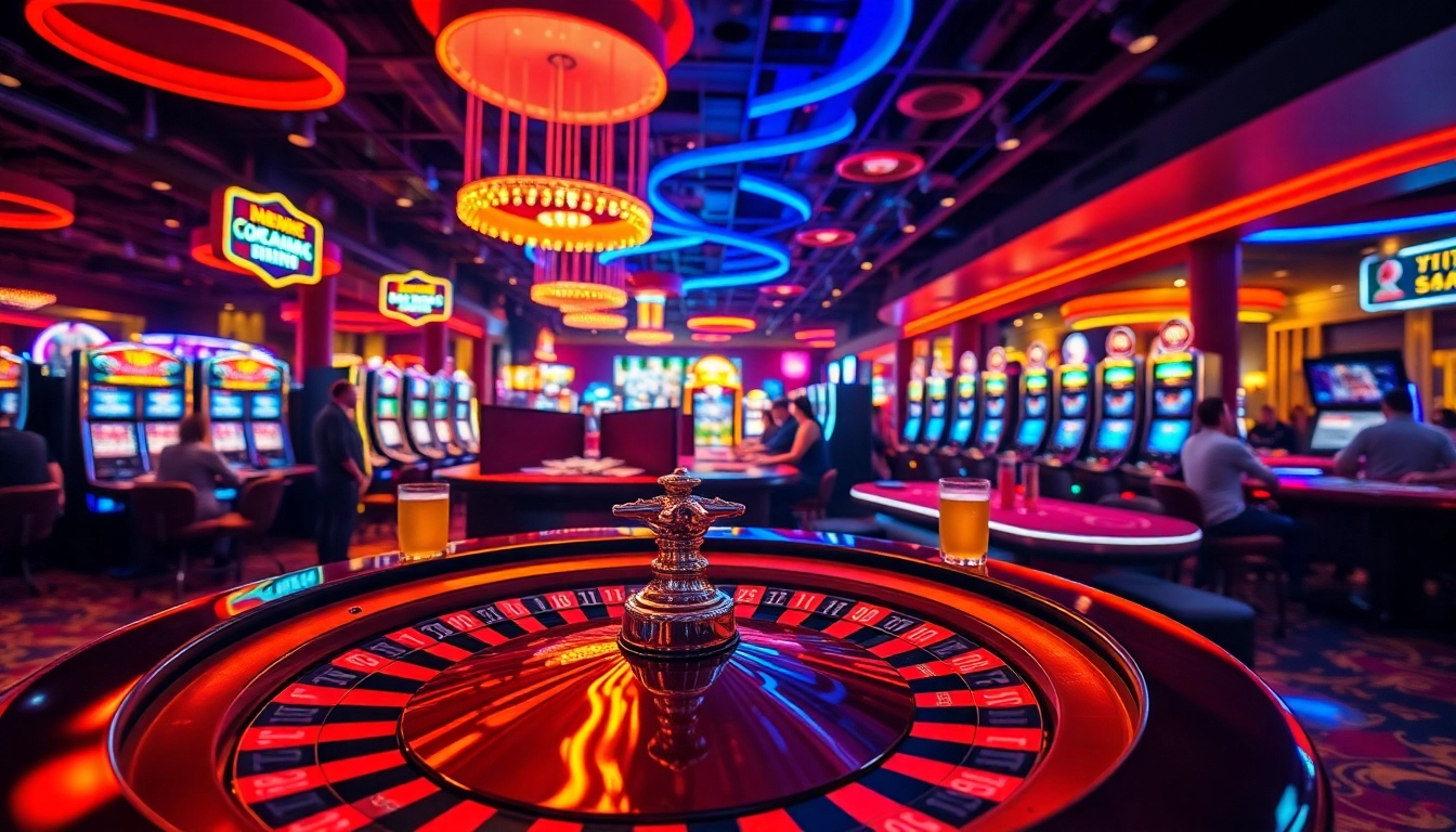 Engaging scene showcasing Non Uk Casino 2025 with vibrant gaming atmosphere and lively players.