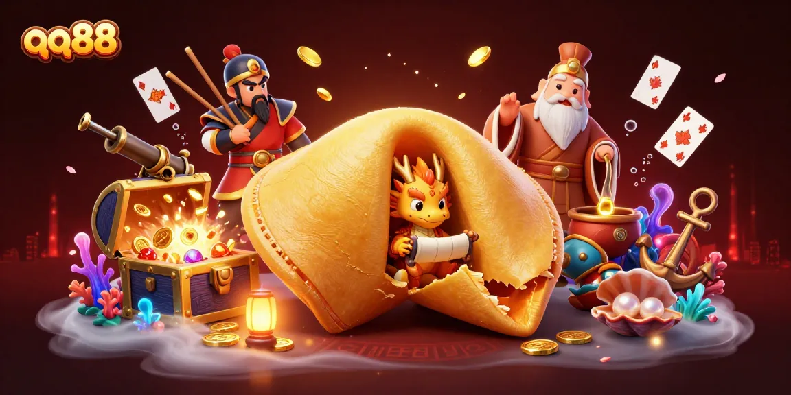 Experience qq88's thrilling gaming world with a vibrant casino illustration showcasing prosperity.