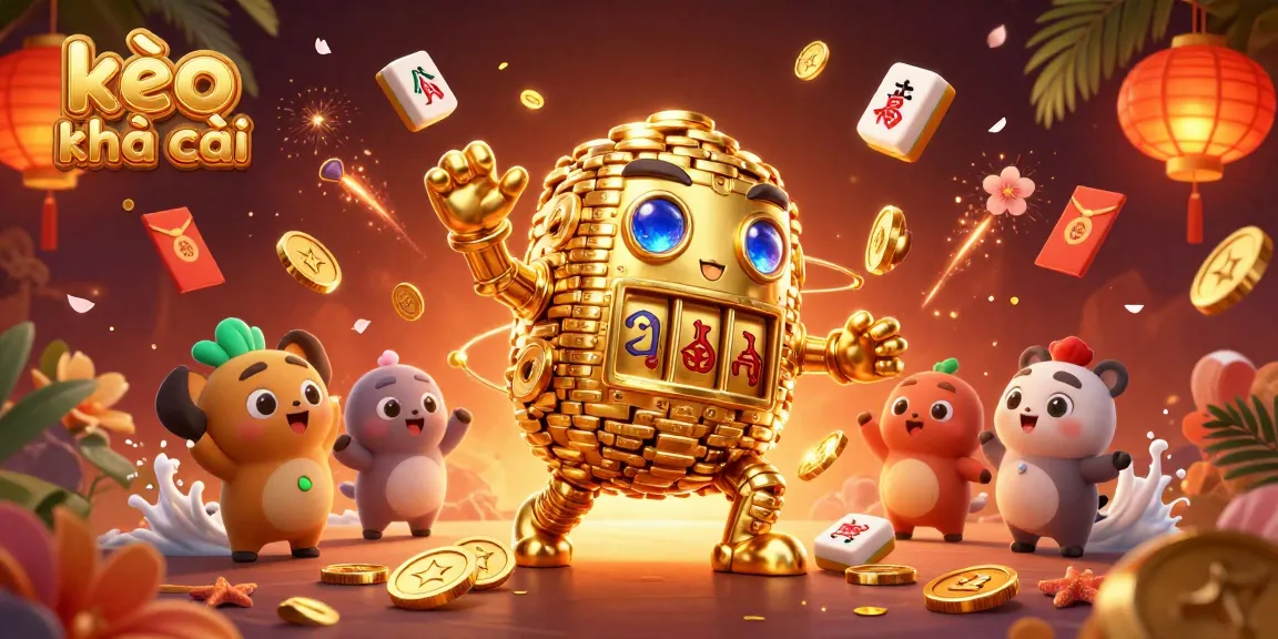 Experience thrilling action in kèo nhà cái featuring a golden golem and vibrant casino elements.