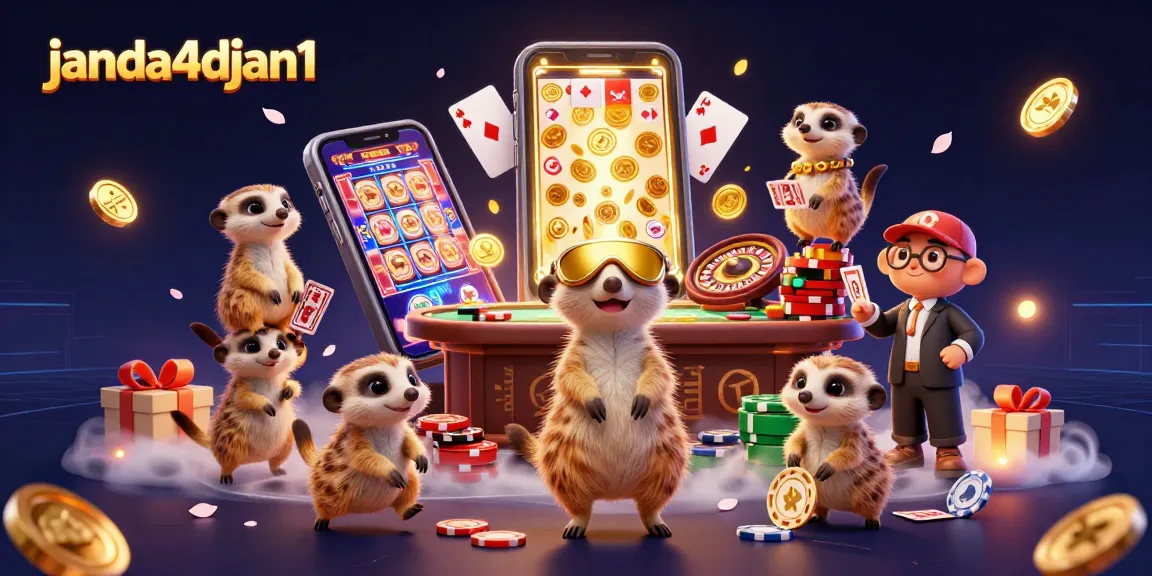 janda4djan1 memberikan pengalaman kasino yang seru dengan meerkat yang mengatur operasi kasino di tengah koin emas dan permainan slot.