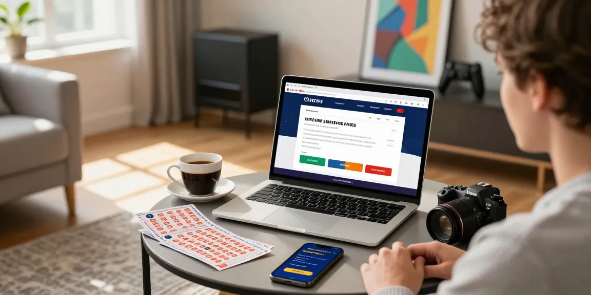 Pengguna rajatogel sedang login ke situs togel online modern dengan suasana nyaman di ruang tamu.