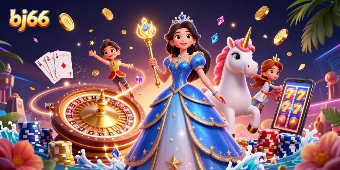 Engage with live gaming excitement at bj66 featuring a grand casino scene and dynamic action elements.