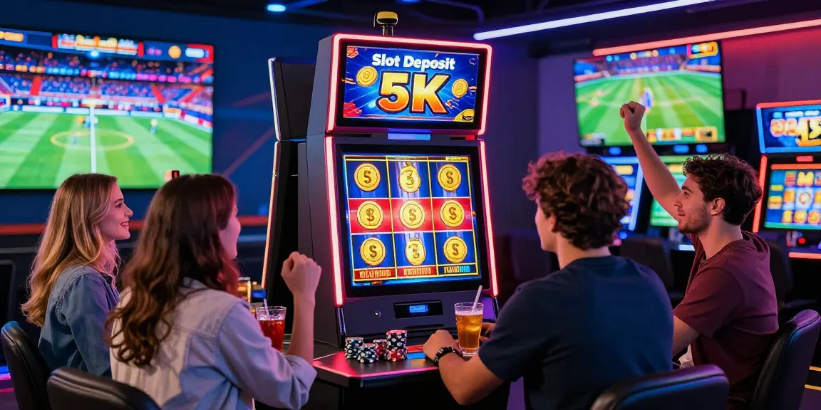 Thrilling gaming scene showcasing exciting slot deposit 5k action in a modern online casino.