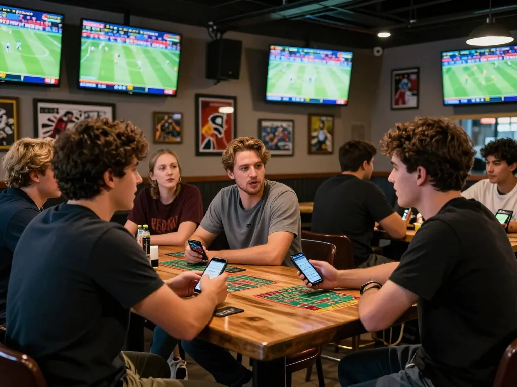Excited bettors using keonhacaii88 app during live sports event