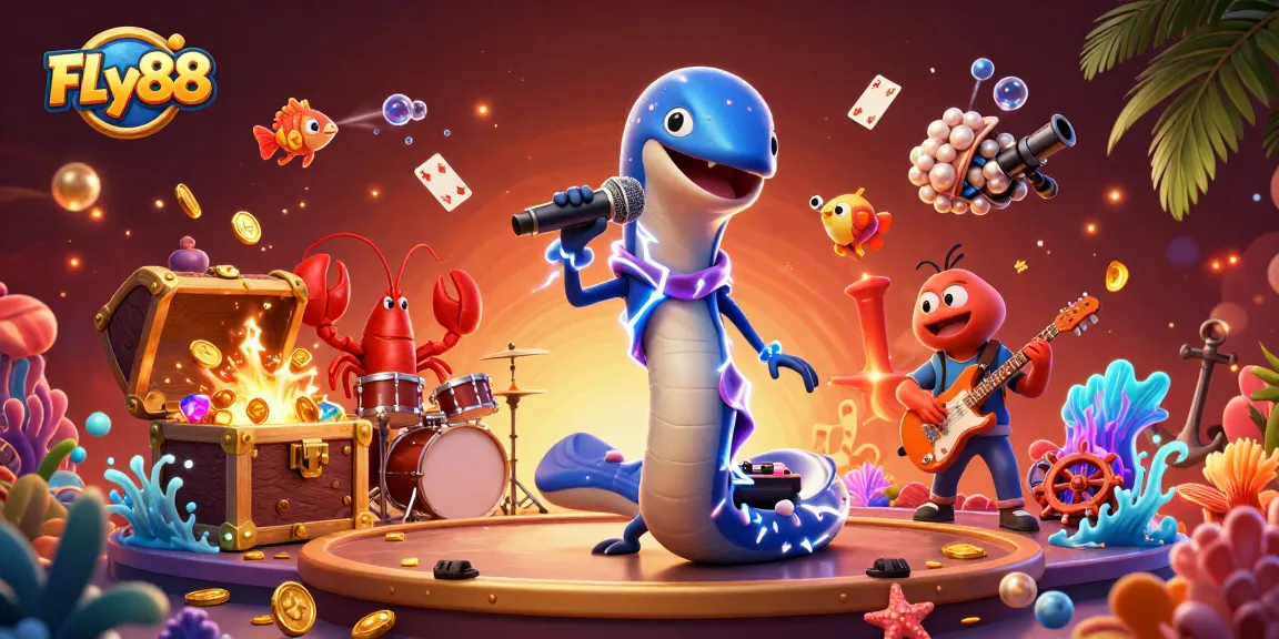 Join the fun at FLy88 with an underwater casino party featuring vibrant 3D characters and exciting games.