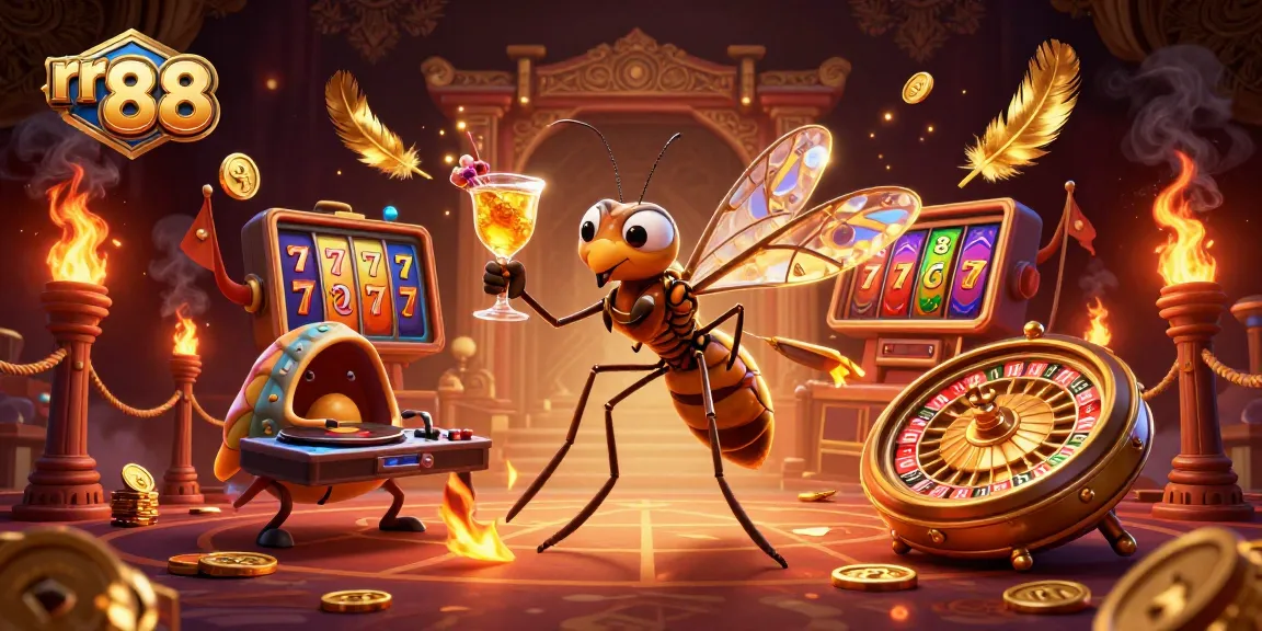 Play with rr 88 as a vibrant casino scene features a unique character blend