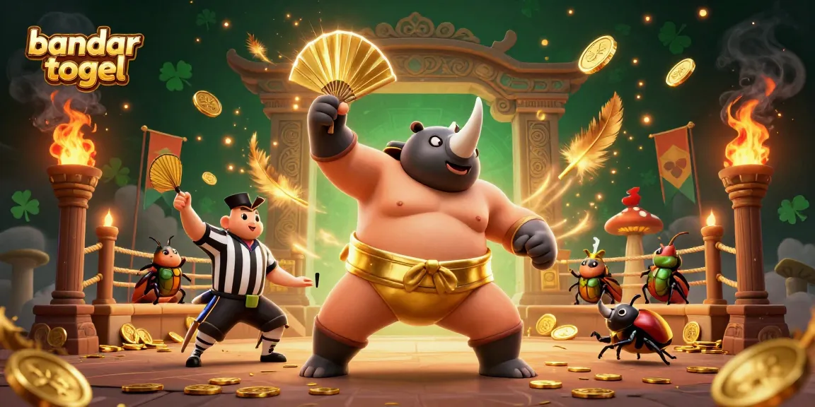 Experience thrilling gameplay at bandar togel with vibrant 3D beetles, coins flying, and exciting betting action.