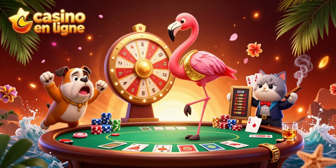 Venez découvrir le casino en ligne avec un flamingo hôte et un bulldog contestant !