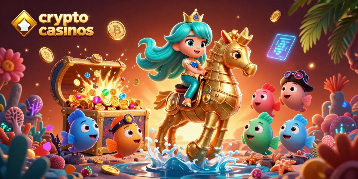 Jouez à des crypto casinos avec des machines à sous colorées et des princesses sirènes dans un monde sous-marin.