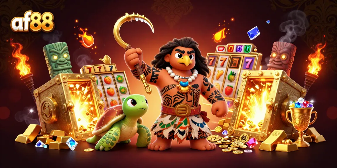 Engage in thrilling action with af88's immersive casino experience, featuring colorful slots and vibrant characters.
