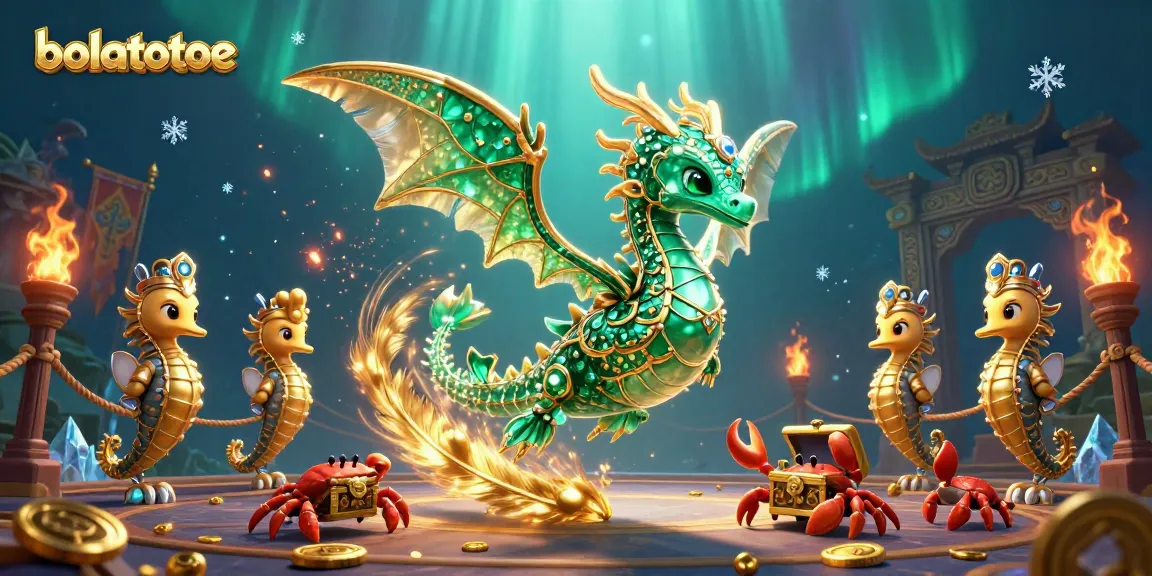 Engage in thrilling gaming encounters at bolatotoe featuring a lively sea dragon and treasures in an underwater casino.