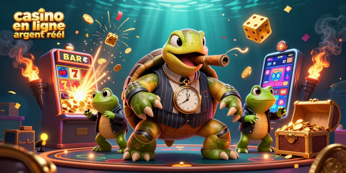 Vivez l'expérience du casino en ligne argent réel avec une illustration captivante.