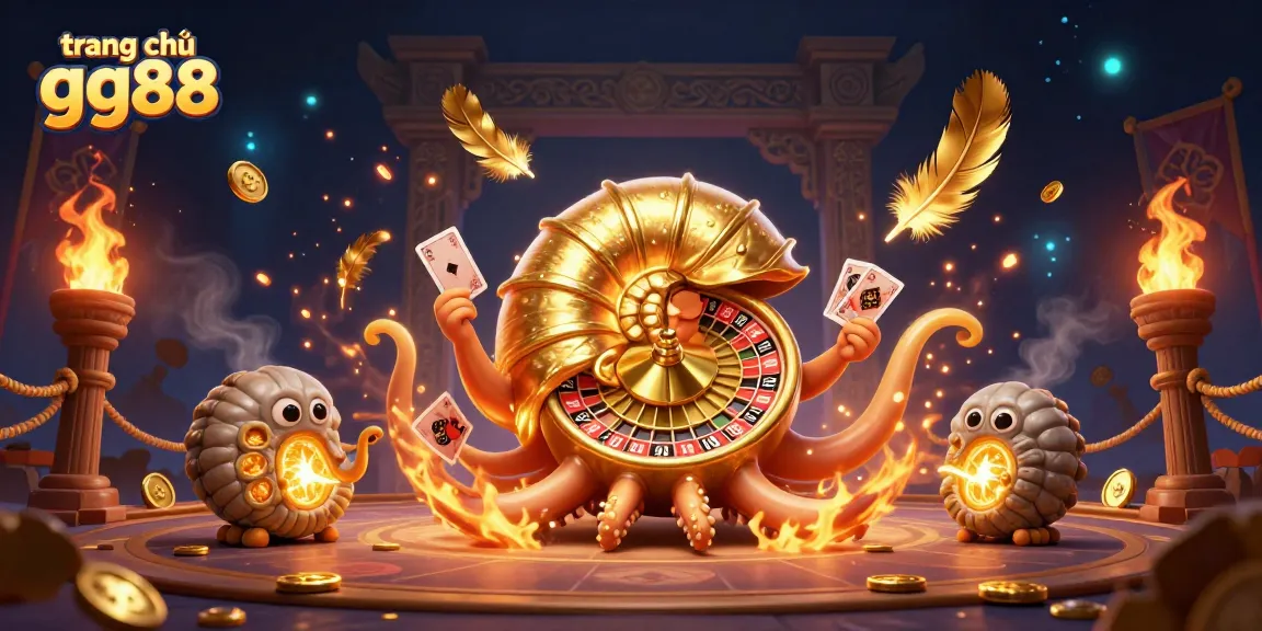Experience excitement at trang chủ gg88 with a vibrant online casino illustration showcasing gaming elements.