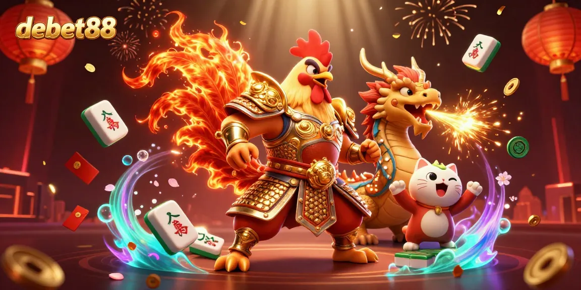 Experience thrilling gameplay with debet88's vibrant 3D casino scene featuring dynamic characters and elements.