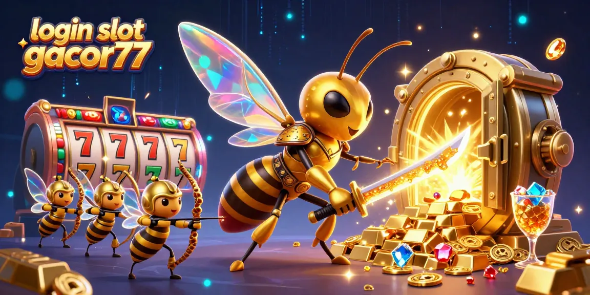 Engage in thrilling gameplay at login slot gacor77 with vibrant slot reels and captivating characters.