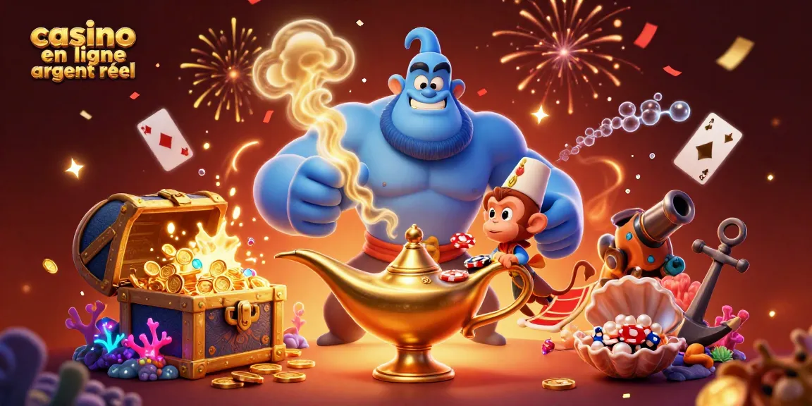 Jouez à des jeux captivants dans un casino en ligne argent réel avec cette illustration animée.