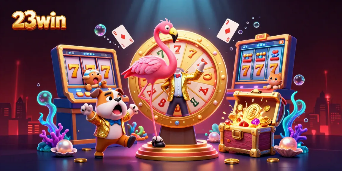 Join the excitement at 23win with vibrant characters and dynamic slot gaming elements!